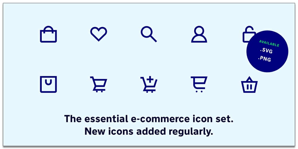 Latest Free E-commerce Icon Sets 40 Shopicons