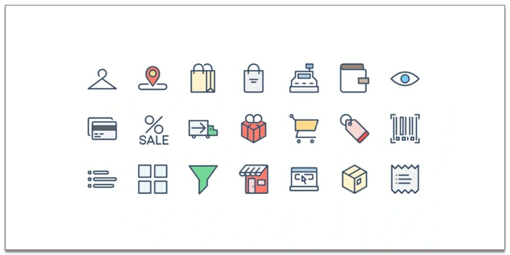Latest Free E-commerce Icon Sets 18 Shopping and e commerce Icons