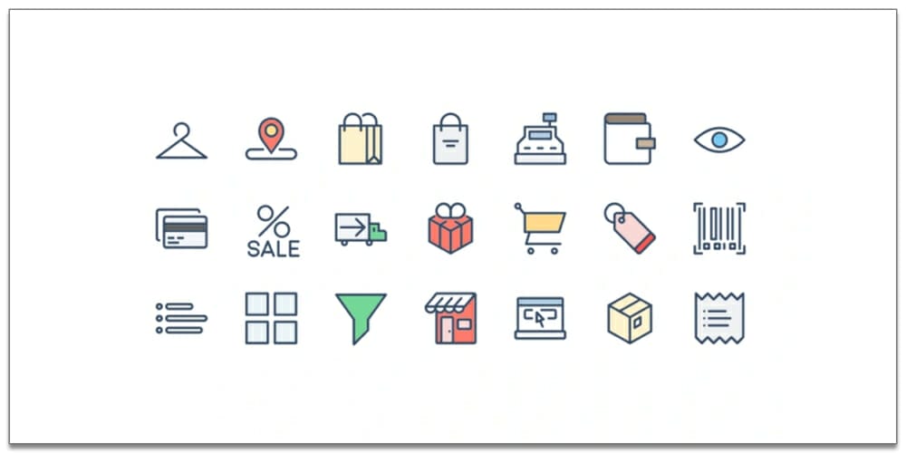 Shopping and e commerce Icons