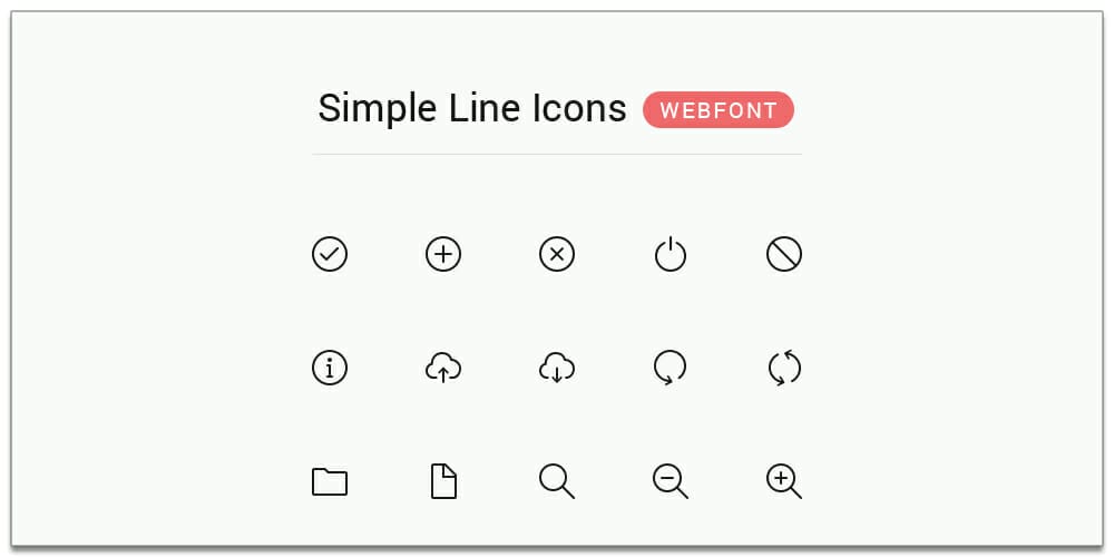 Simple Line Icons Webfont