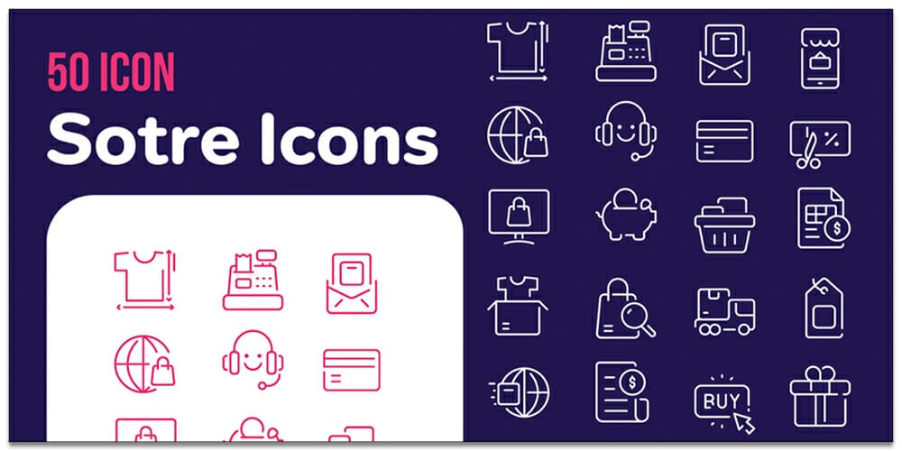 Latest Free E-commerce Icon Sets 16 Store Online Ecommerce Icons