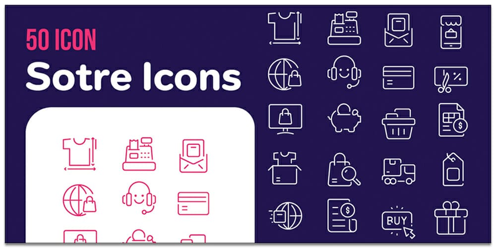 Store Online Ecommerce Icons