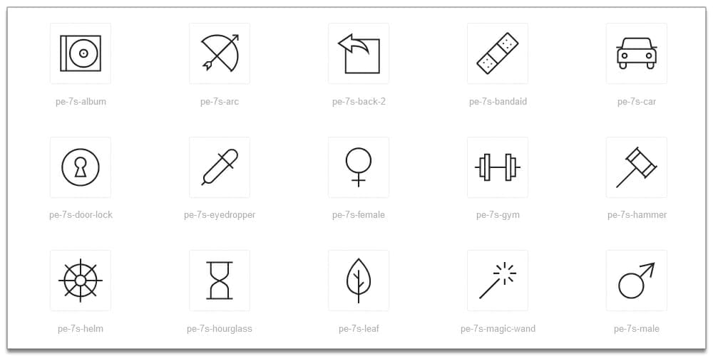 Stroke 7 Icon Font