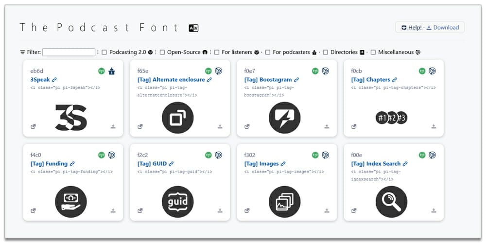 Useful Free Icon Fonts 26 The Podcast Font