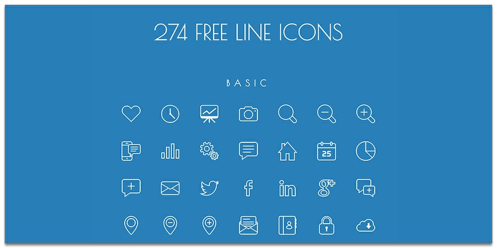 Best Free Line Icon Fonts 5 Vector Line Icons Font