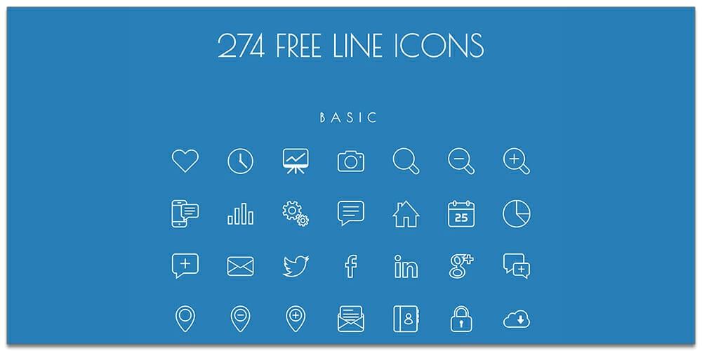 Vector Line Icons Font