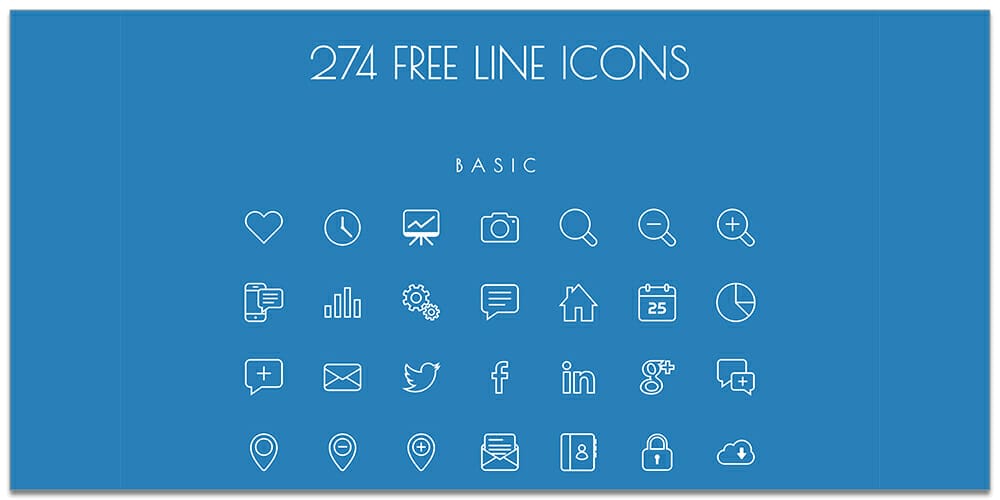 Useful Free Icon Fonts 20 Vector Line Icons Font