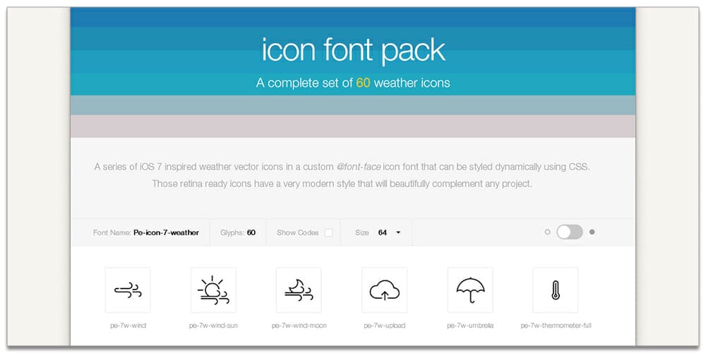 Weather 7 Icon Font