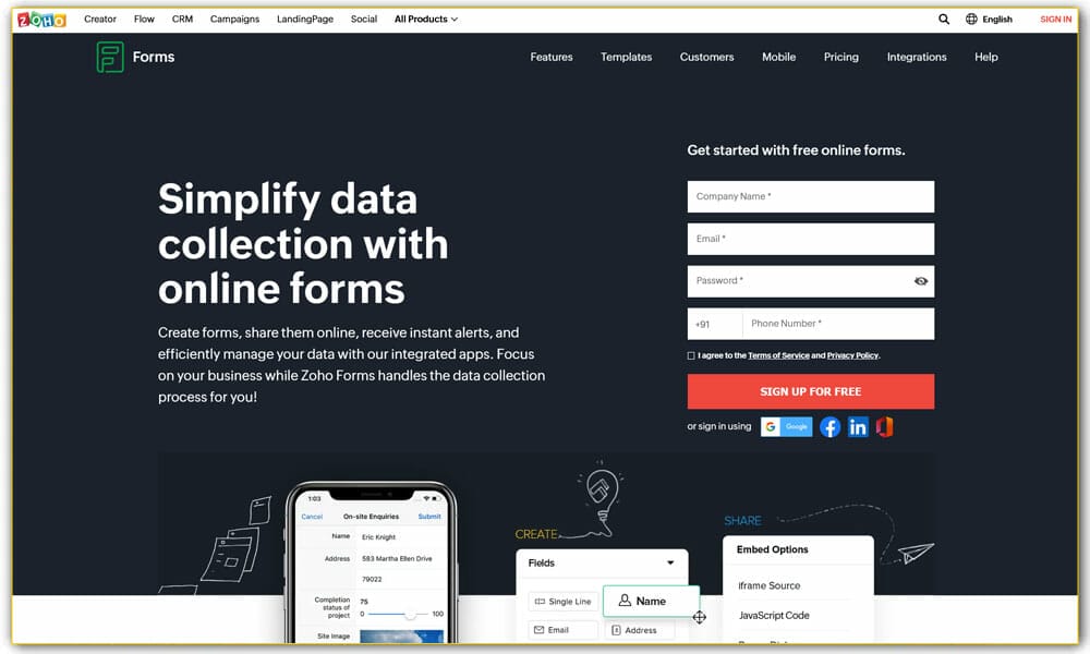 100+ Best Collection of Web Form Builders 2 Zoho Forms