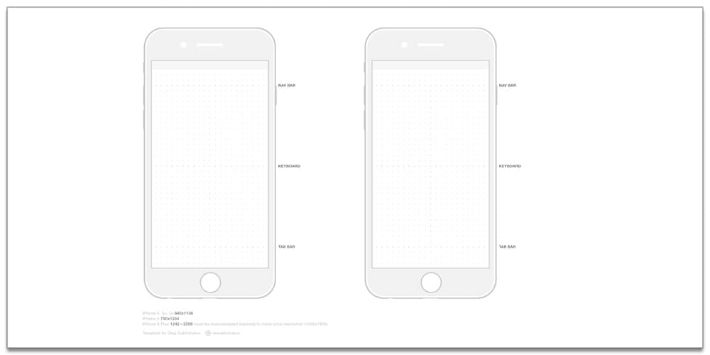 iPhone 6 Wireframes PSD