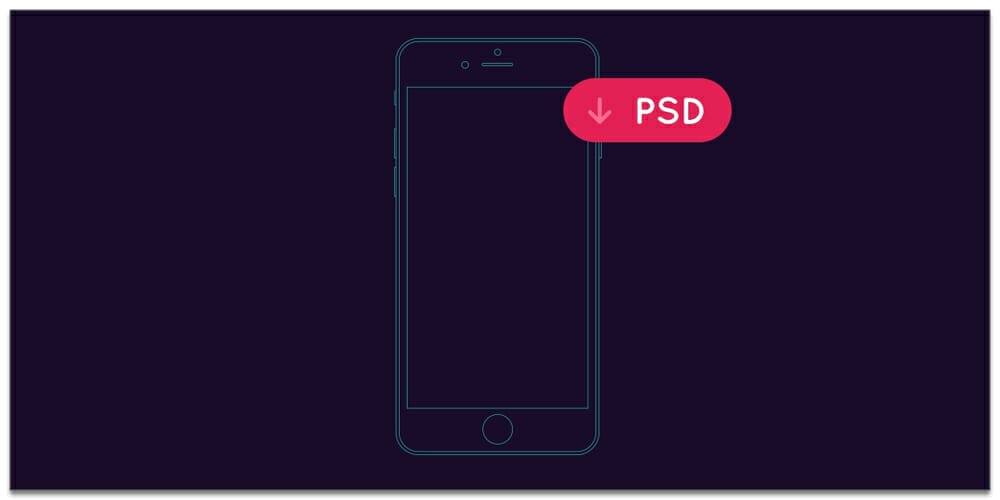 Latest Collection of iPhone Wireframe PSDs 2 iPhone outline Mockup