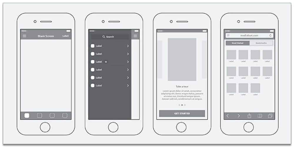  iphone wireframe psd