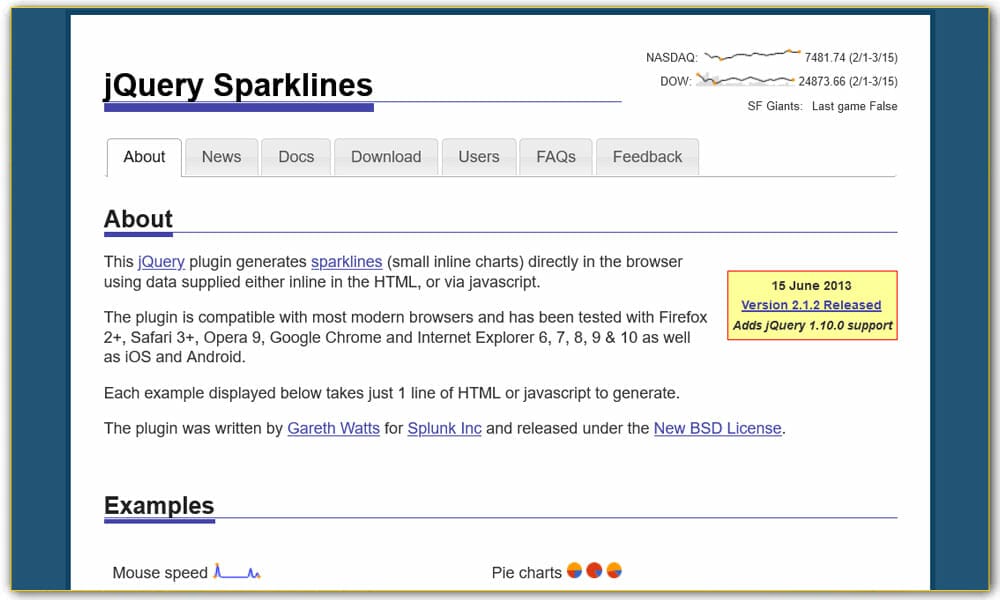 jQuery Sparklines