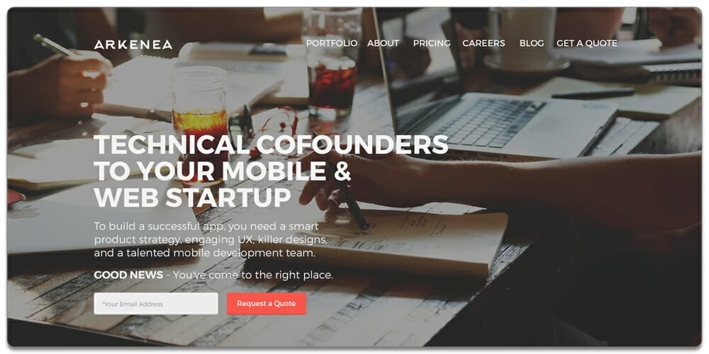 Free Agency Website Templates PSD 23 Arkenea