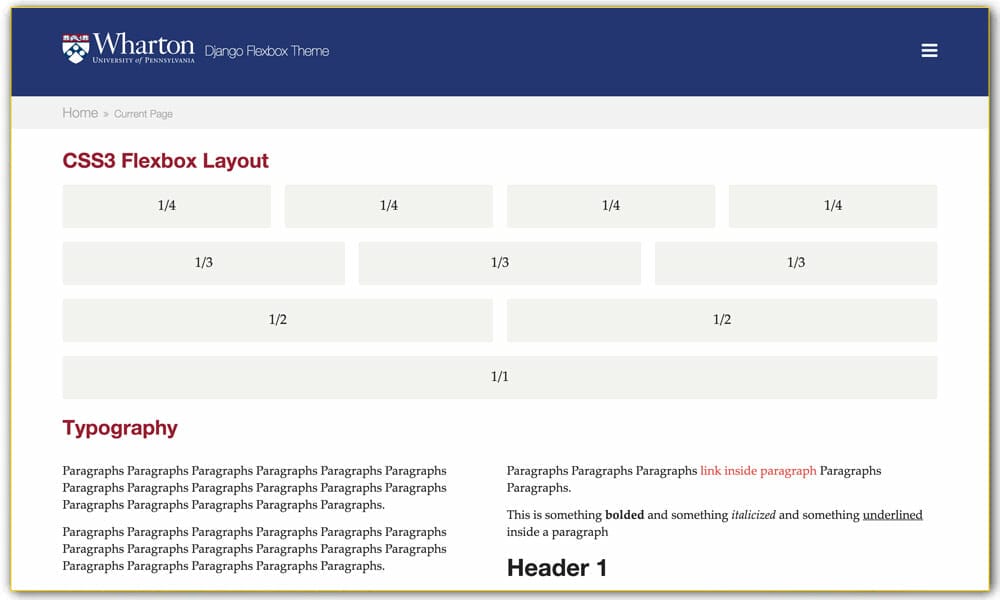 Django Flexbox Theme