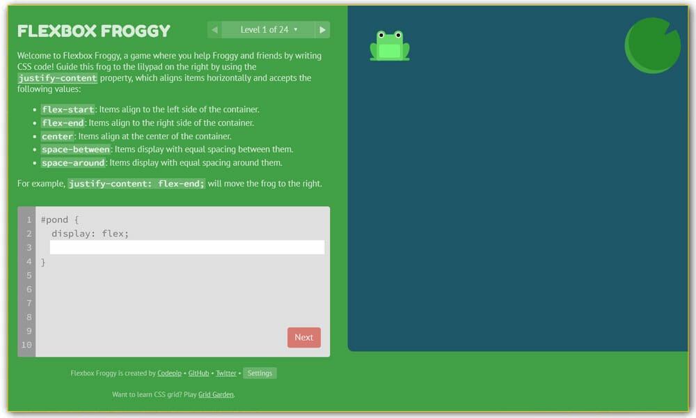 Flexbox Froggy