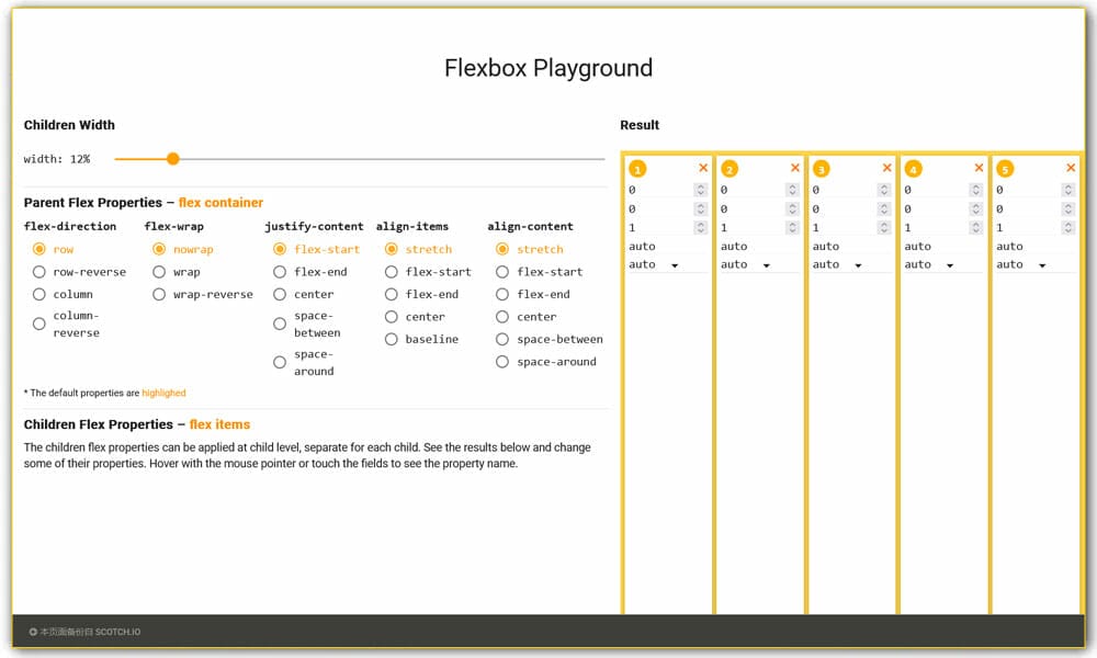 Flexbox Playground