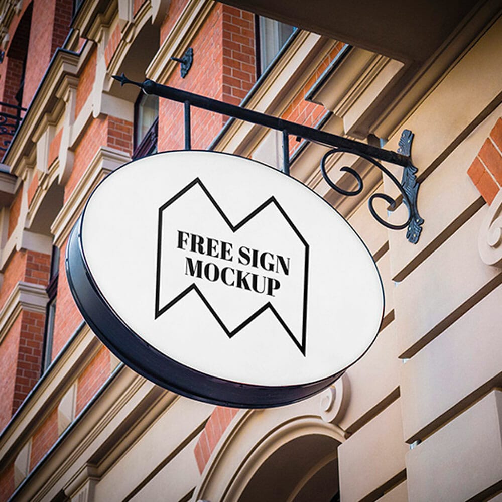 Free Shop Sign Mockup PSD 1 Free Shop Sign Mockup PSD