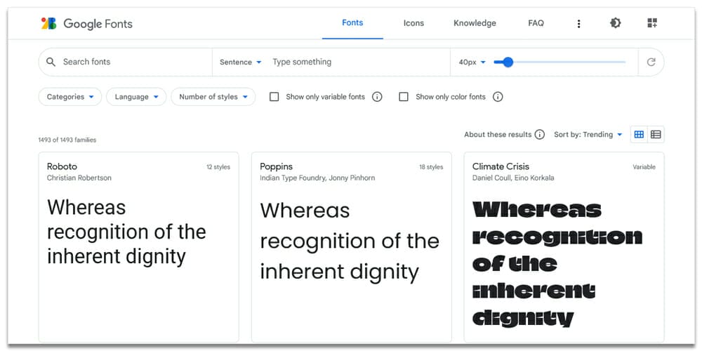 Google Fonts