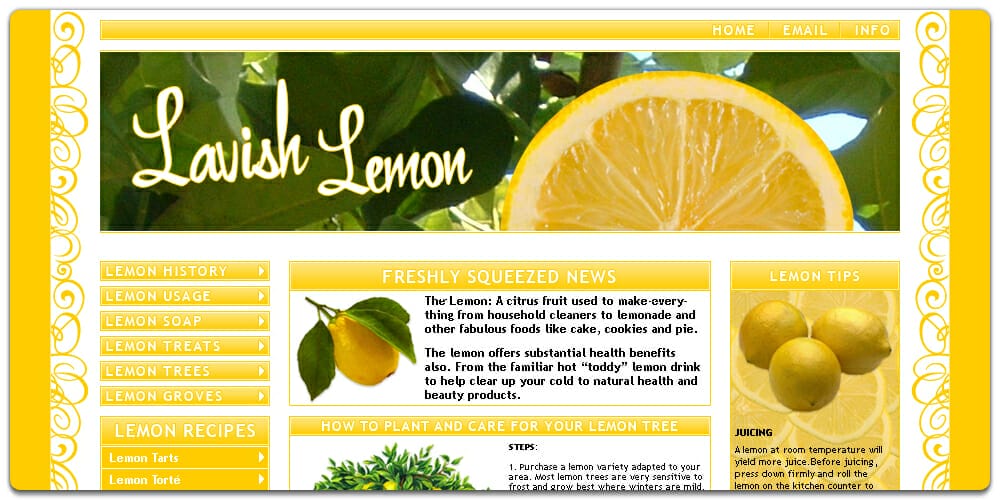 Lavish Lemon Template
