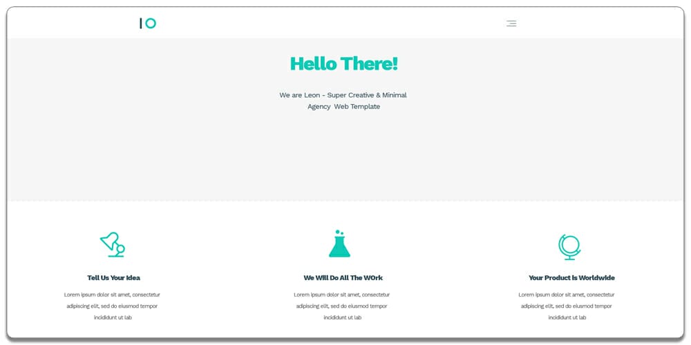 Free Agency Website Templates PSD 1 Leon Agency Template