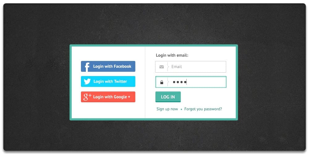 Login Form PSD