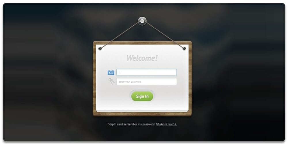 Beautiful Free Web Form PSD Templates 1