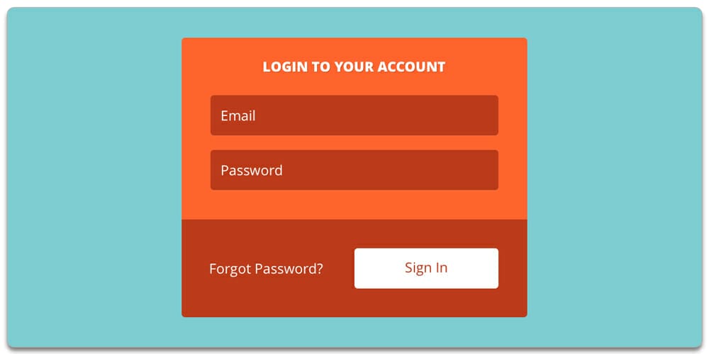 Login Form PSD