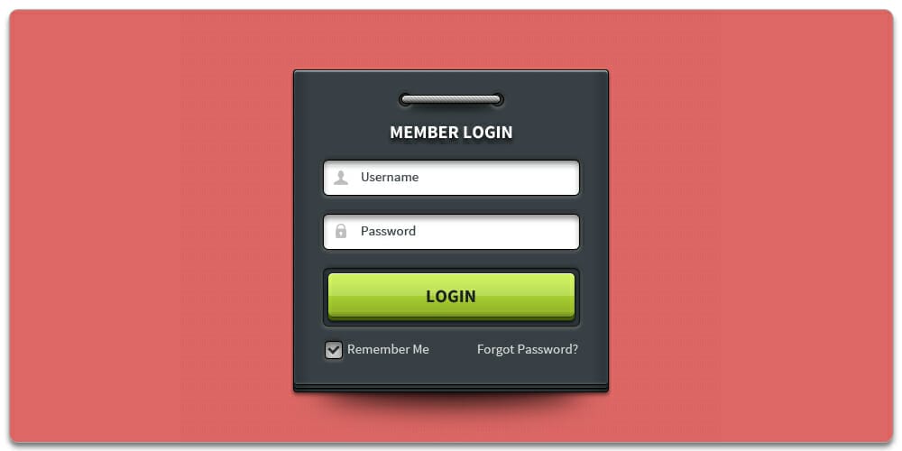 Login Form UI Element