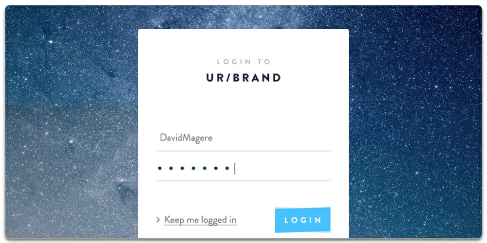 Login Page PSD