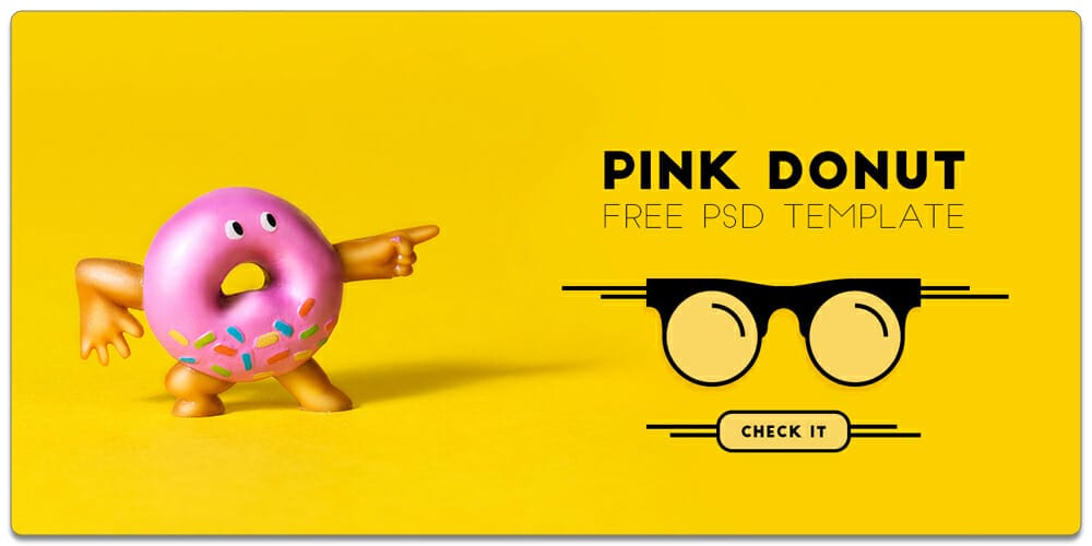 Free Agency Website Templates PSD 19 Pink Donut