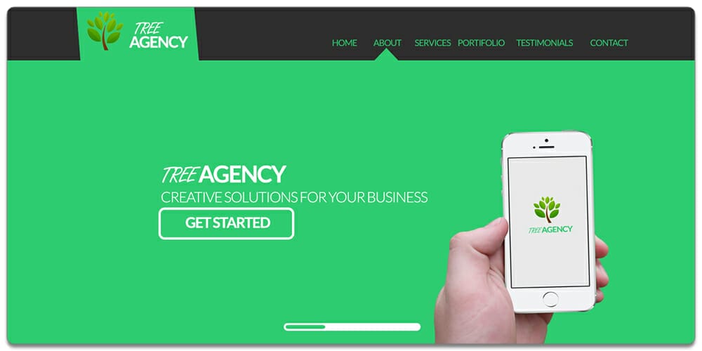 Free Agency Website Templates PSD 22 Tree Agency