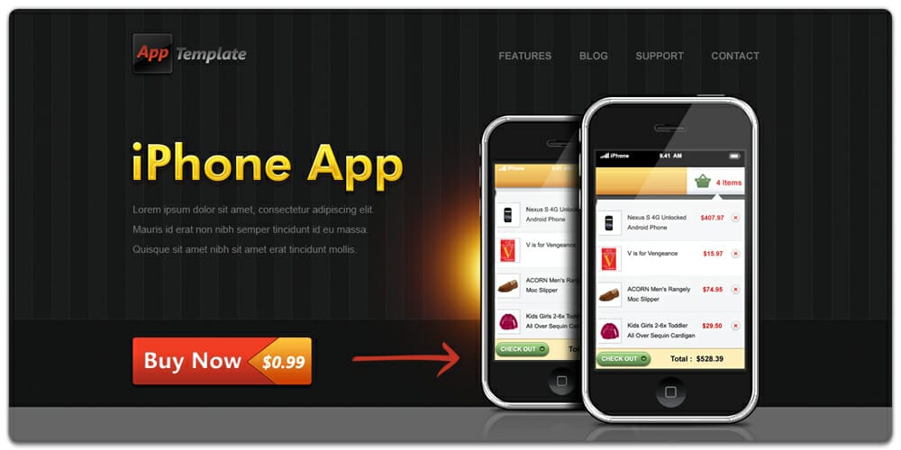 iPhone-App-Website-Template iPhone App Website Template