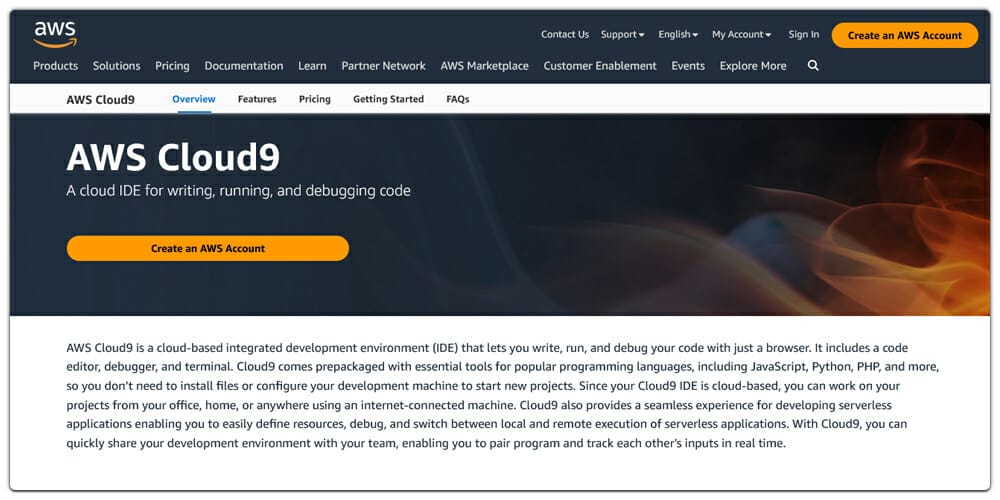 Excellent Online Code Editors 7 AWS Cloud9