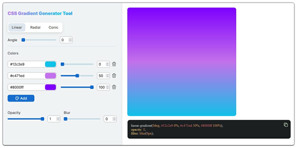 The Top Free CSS Gradient Generators 32 CSS Gradient Generator Tool