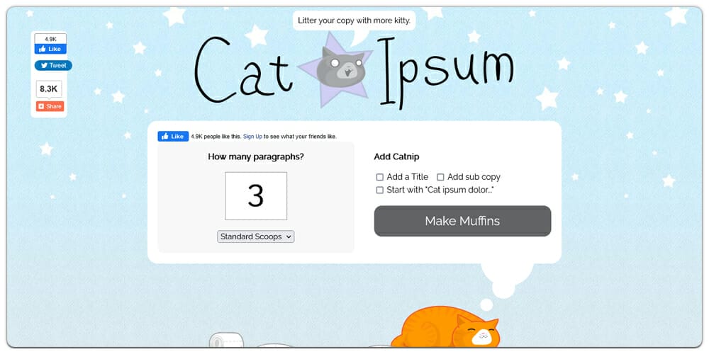 Dummy Text Generators and Tools 17 Cat Ipsum