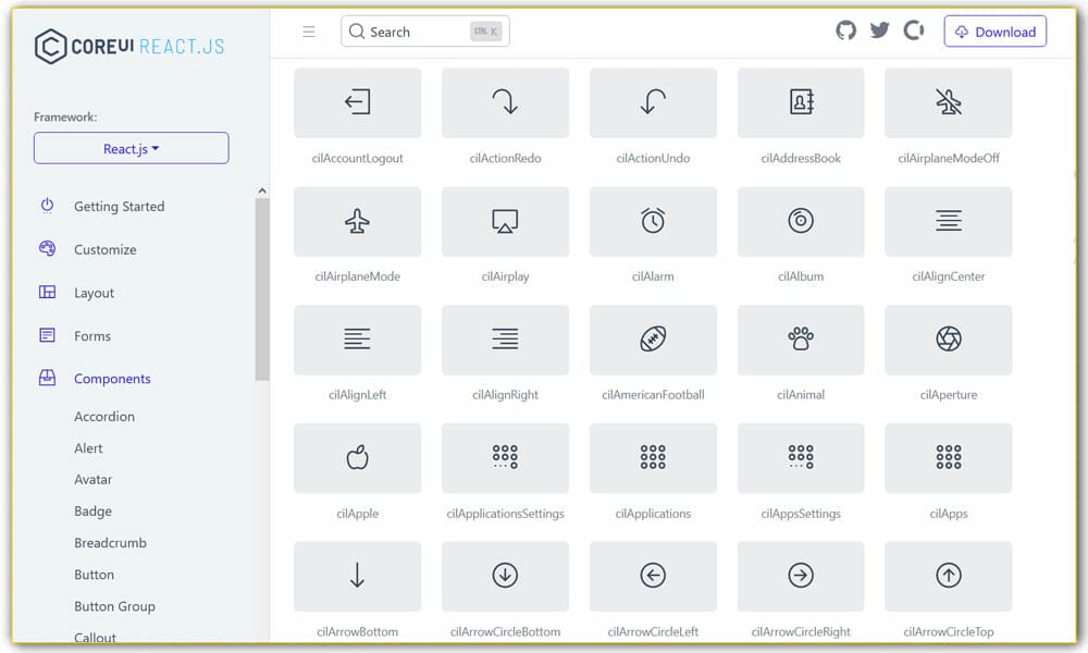 15+ Best React Icon Libraries 12 CoreUI for React