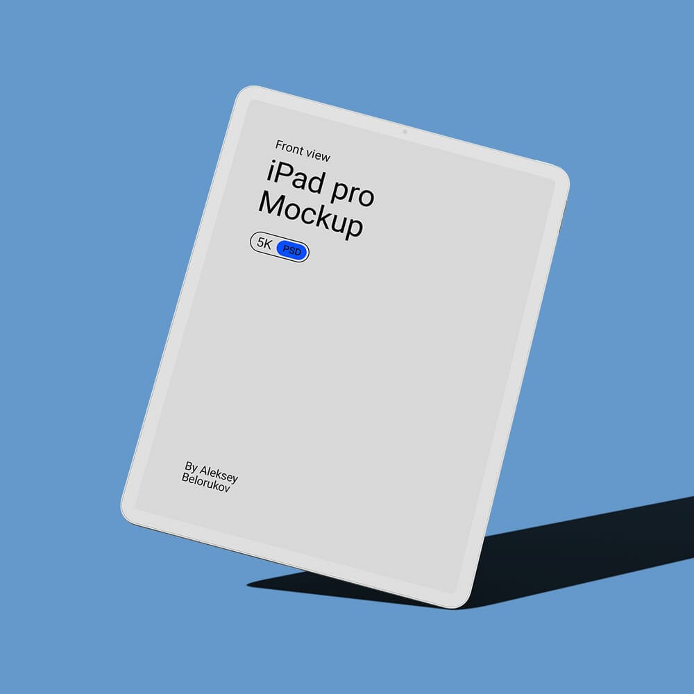 Free Clay iPad Pro Front View Mockup PSD 1 Free Clay iPad Pro Front View Mockup PSD