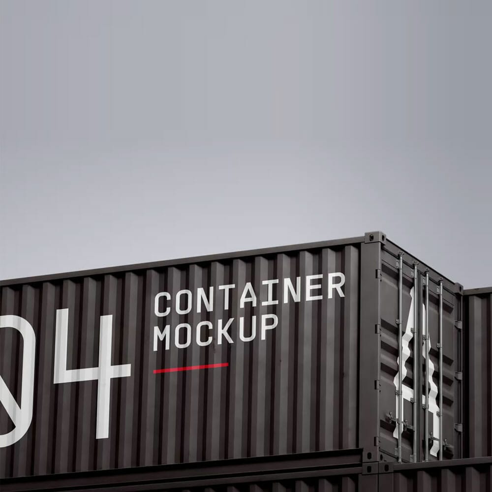 Free Containers Mockup PSD 1 Free Containers Mockup PSD