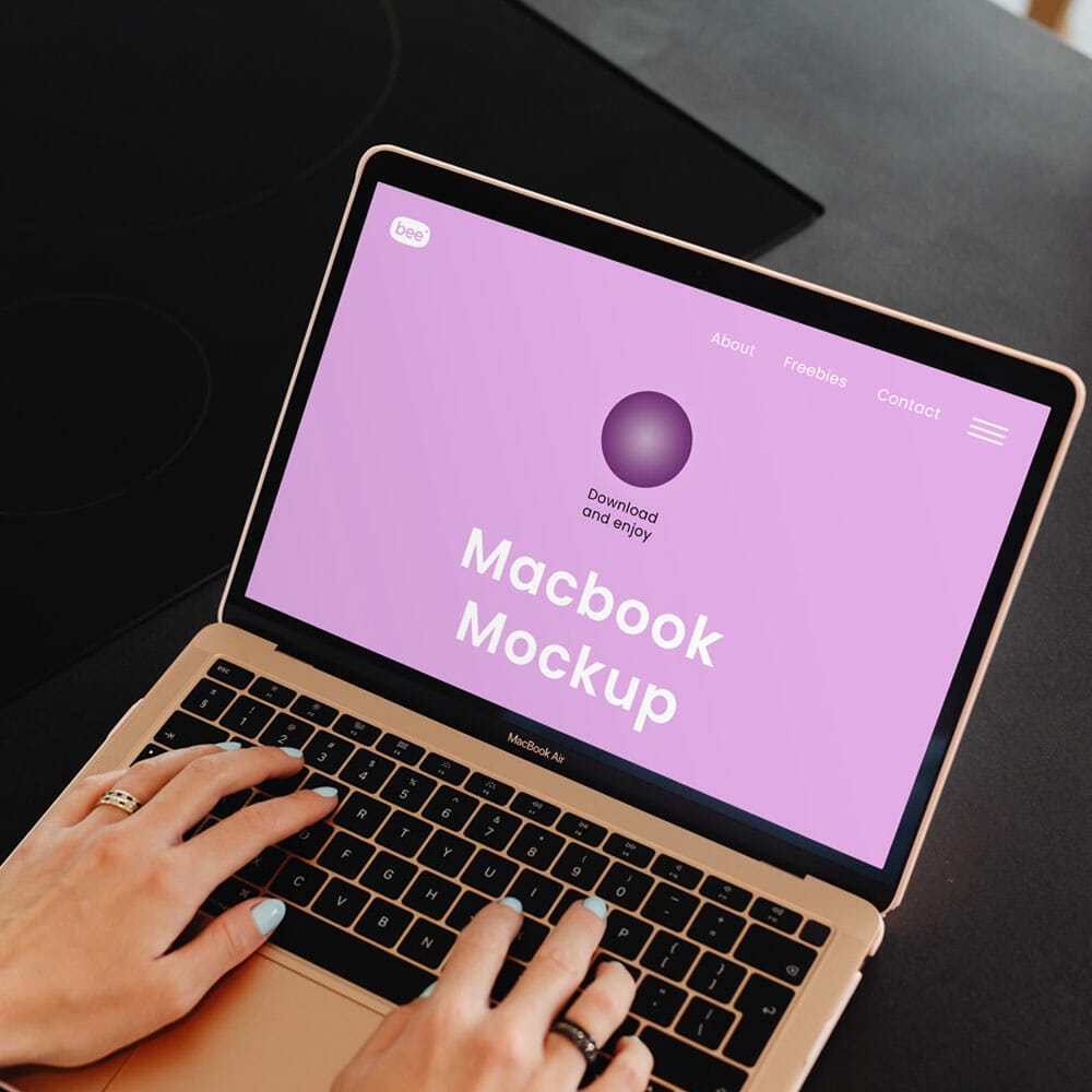 Free Macbook Air With Hands Mockup PSD 1 Free Macbook Air With Hands Mockup PSD