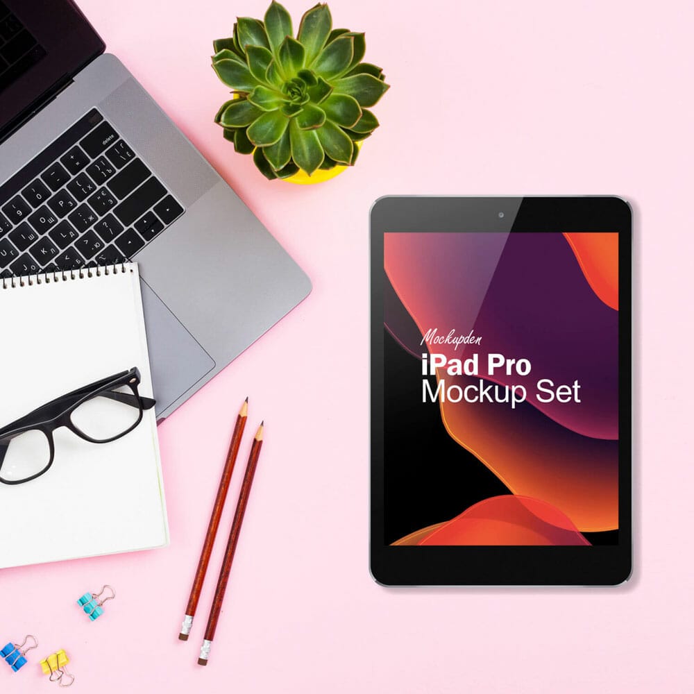 Free iPad Pro Mockup Set PSD Template 1 Free iPad Pro Mockup Set PSD Template