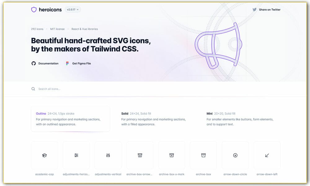 15+ Best React Icon Libraries 18 Heroicons