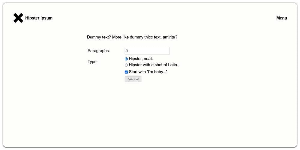 Dummy Text Generators and Tools 48 Hipster Ipsum