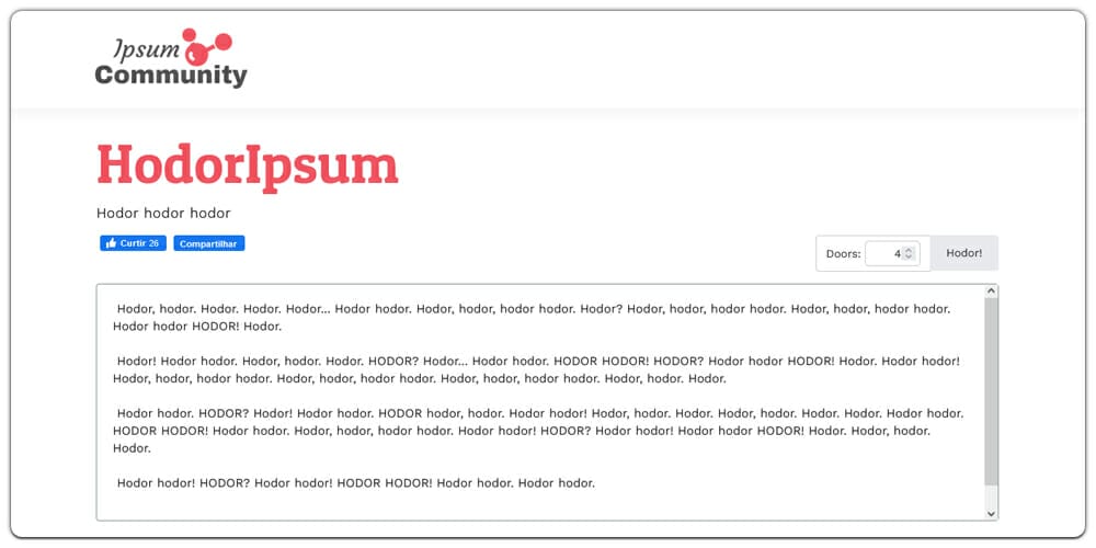 Dummy Text Generators and Tools 52 Hodoripsum