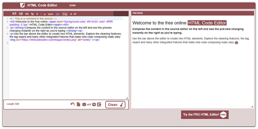 Excellent Online Code Editors 31 Html Code Editor