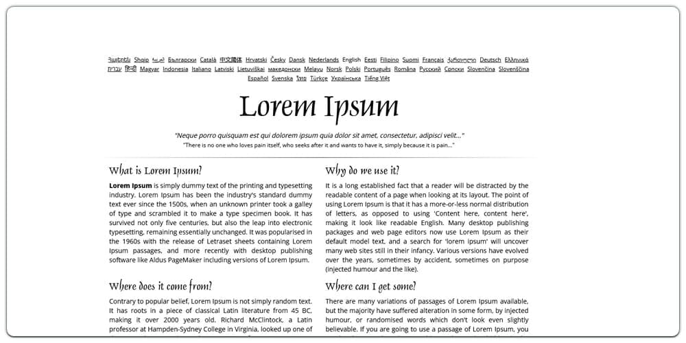 Dummy Text Generators and Tools 9 Lipsum Generator