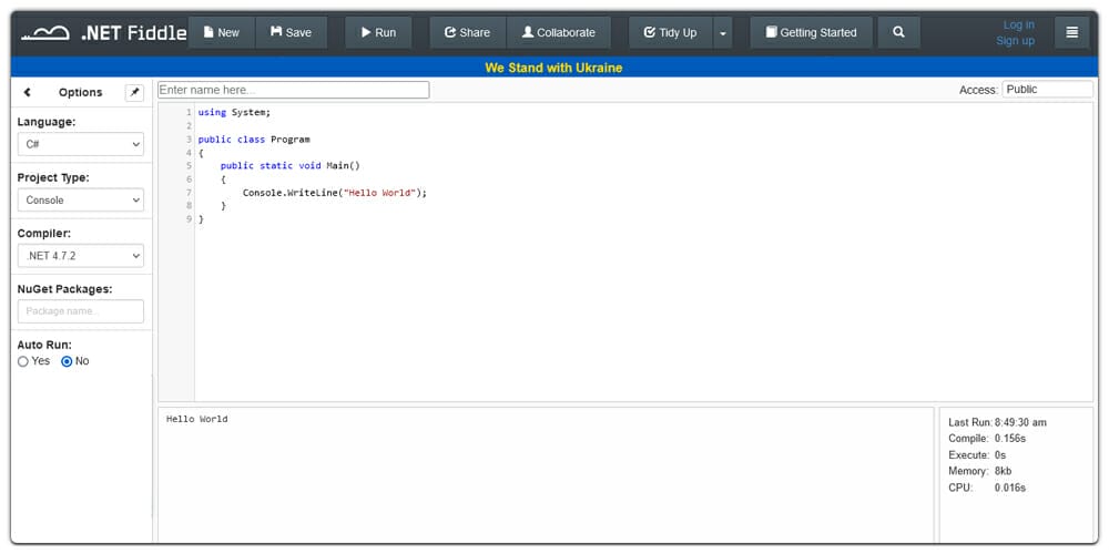 Excellent Online Code Editors 23 NET Fiddle