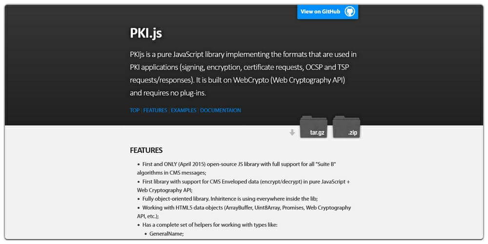 Great Node.js Encryption Libraries 1 PKI.js