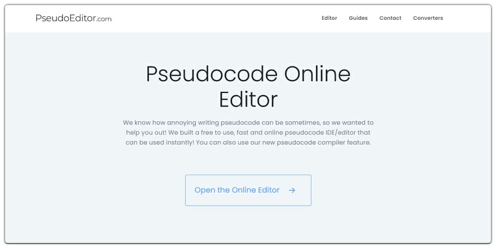 Excellent Online Code Editors 29 Pseudocode Online Editor