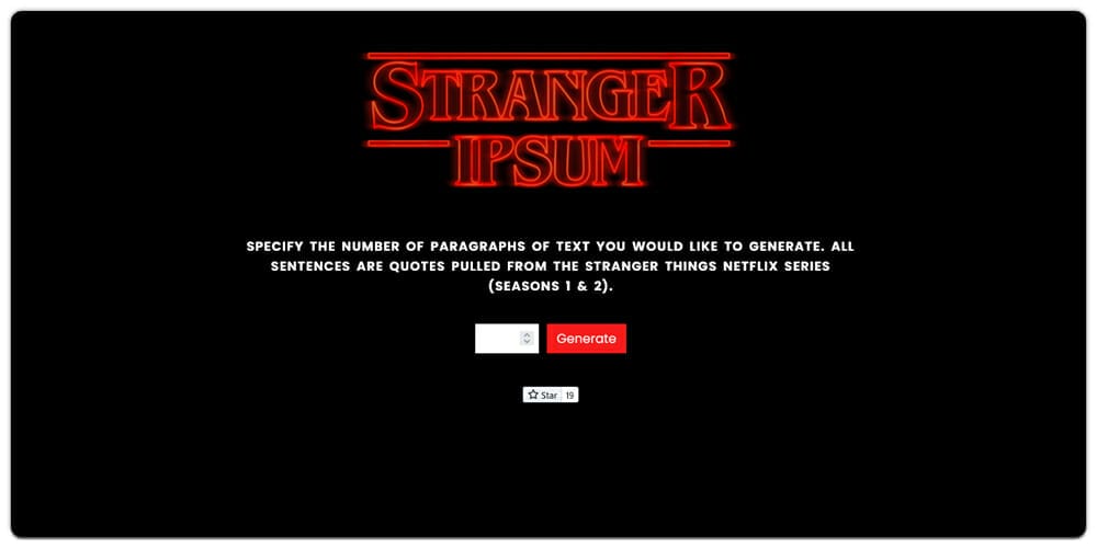 Dummy Text Generators and Tools 43 Stranger Ipsum